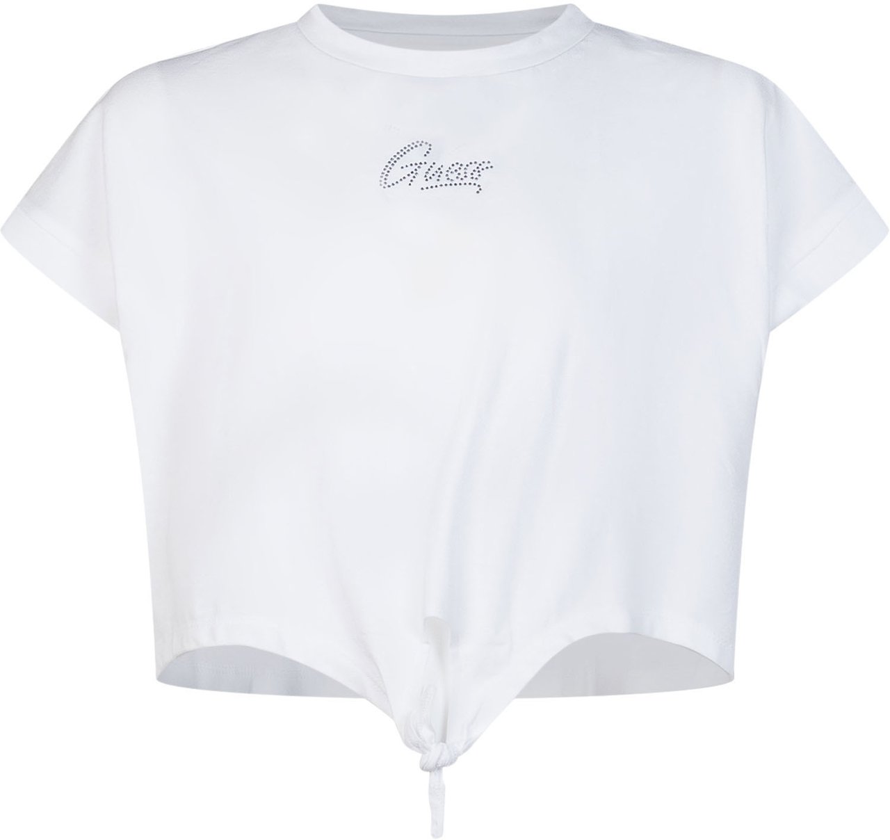Guess T-shirt con Nodo e Logo Wit