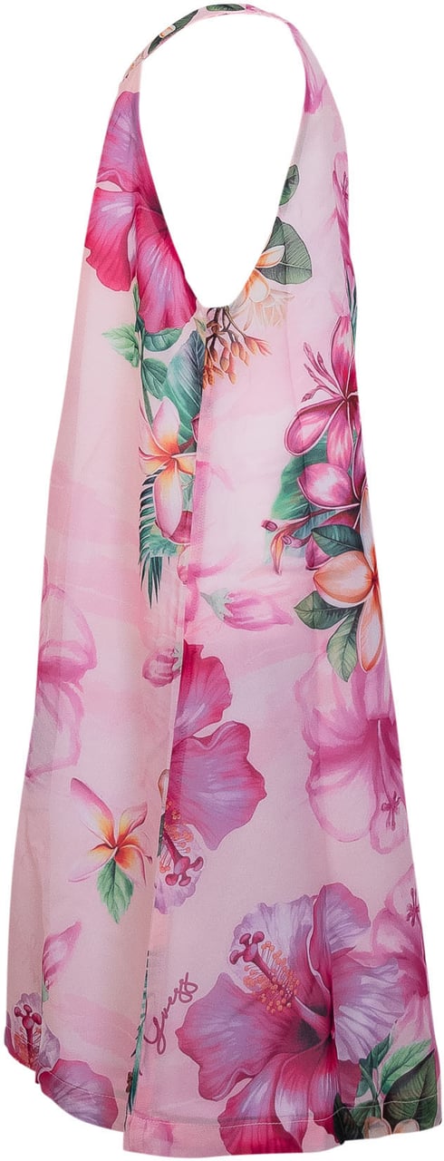 Guess Abito Lungo Senza Maniche con Stampa Floreale Roze