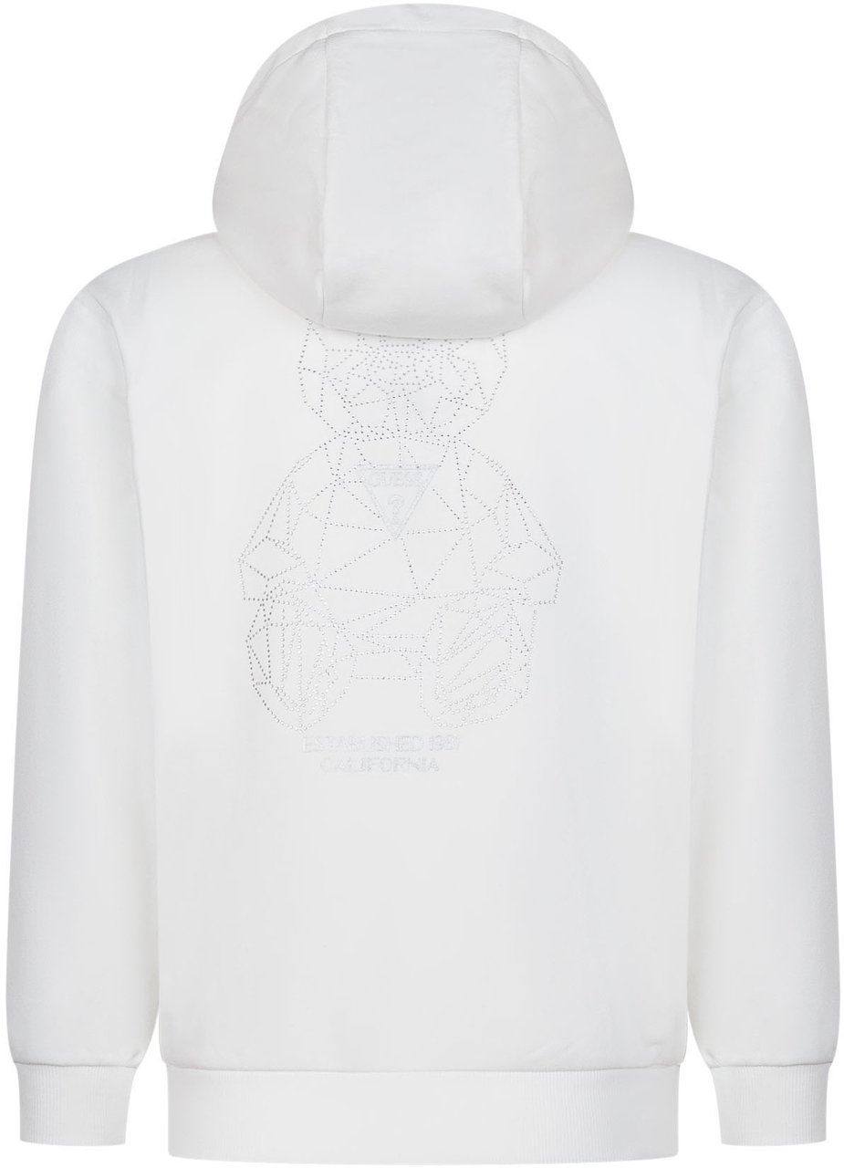 Guess Felpa con Cappuccio e Tasca a Marsupio Wit