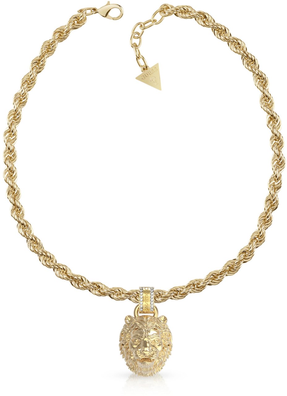 Guess Lion King Ketting met Kristal Goud
