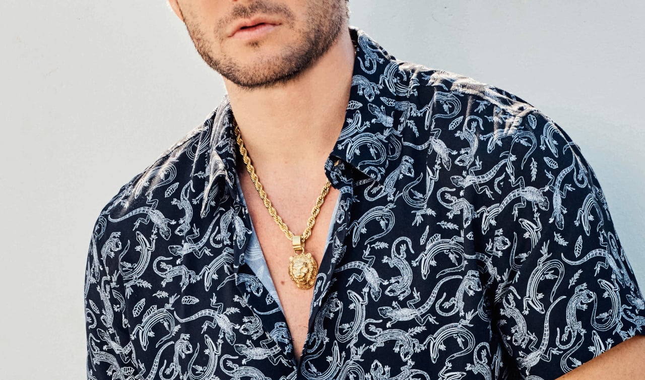 Guess Lion King Ketting met Kristal Goud