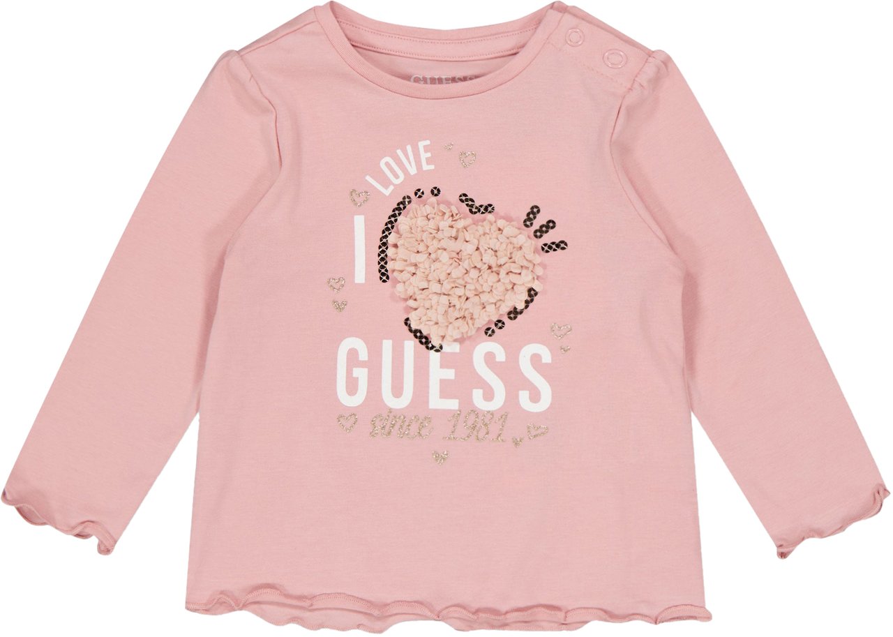 Guess Guess Baby Meisjes T-Shirt In Oud Roze Roze