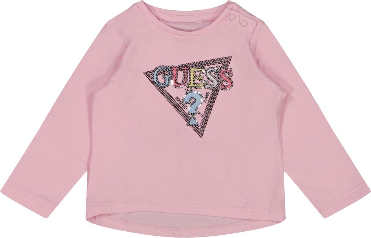 Guess Guess Baby Meisjes T-Shirt In Licht Roze Roze