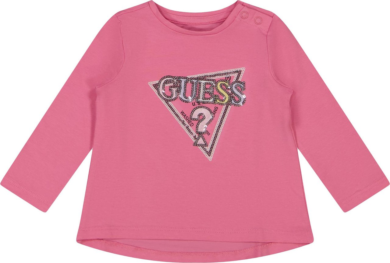 Guess Guess Baby Meisjes T-Shirt In Roze Roze