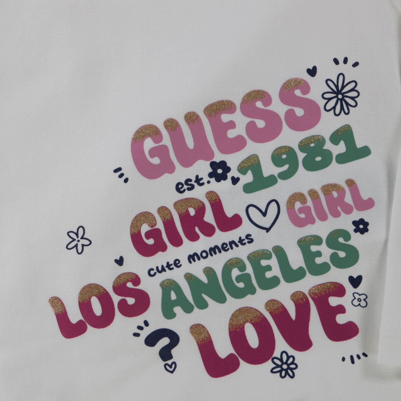 Guess Guess Baby Meisjes T-Shirt In Wit Wit