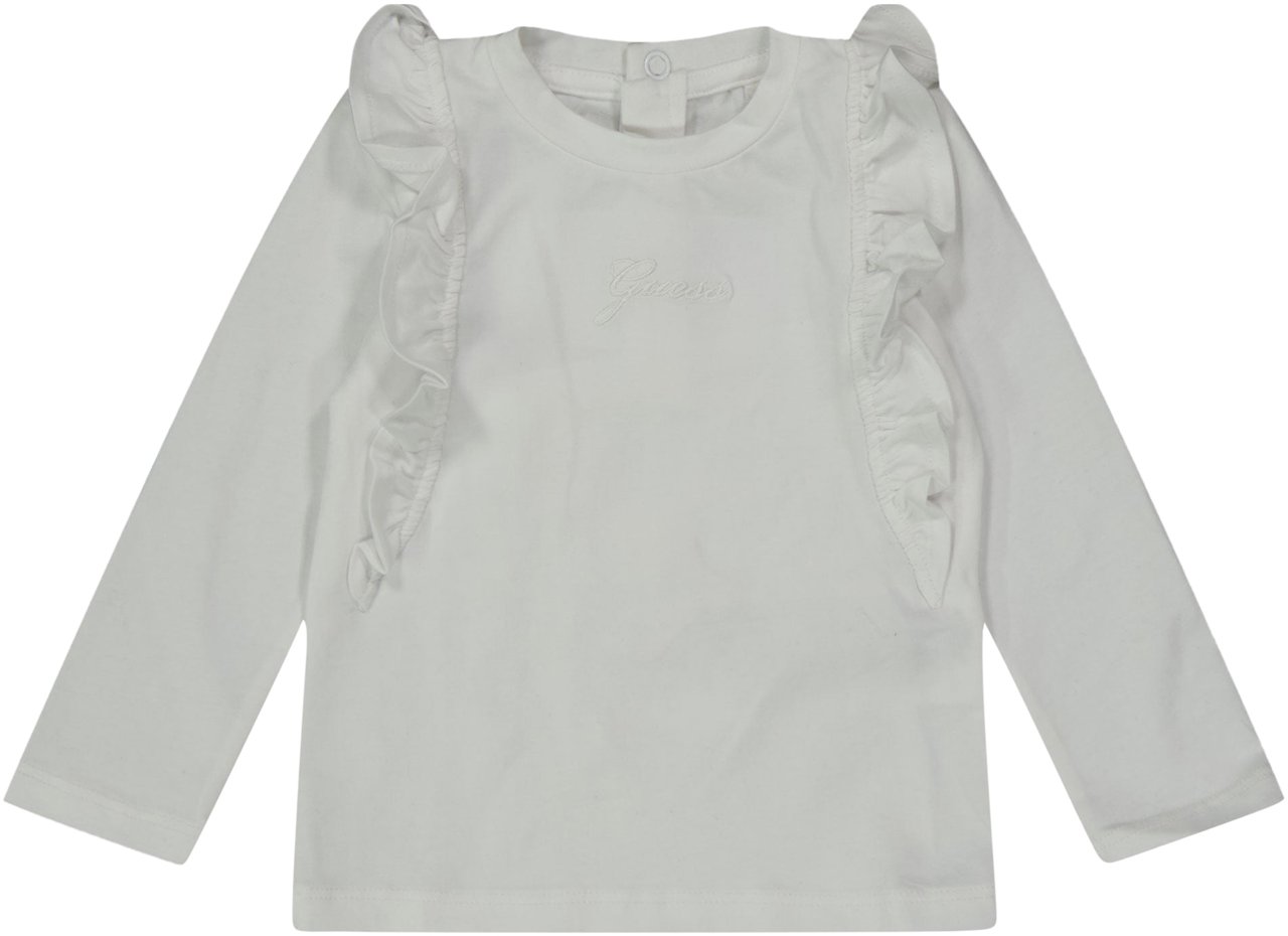Guess Guess Baby Meisjes T-Shirt In Wit Wit