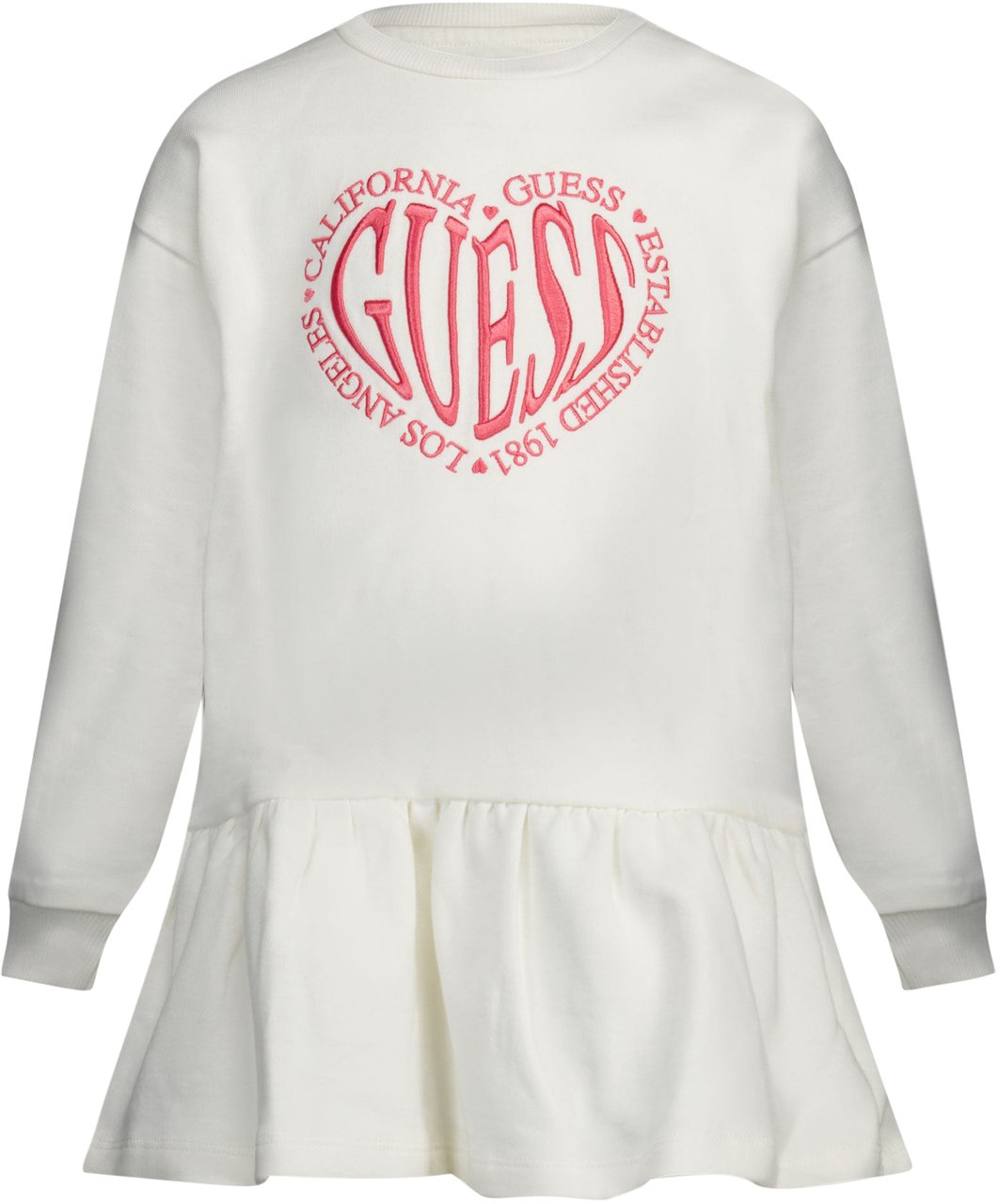 Guess Guess Kinder Meisjes Jurk In Off White Wit
