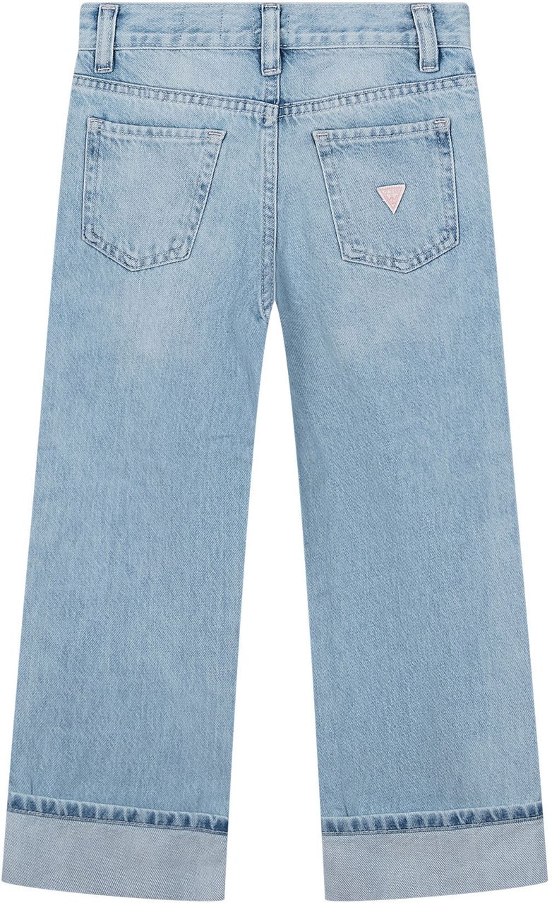 Guess Jeans Palazzo con Ricami Floreali Lichtblauw