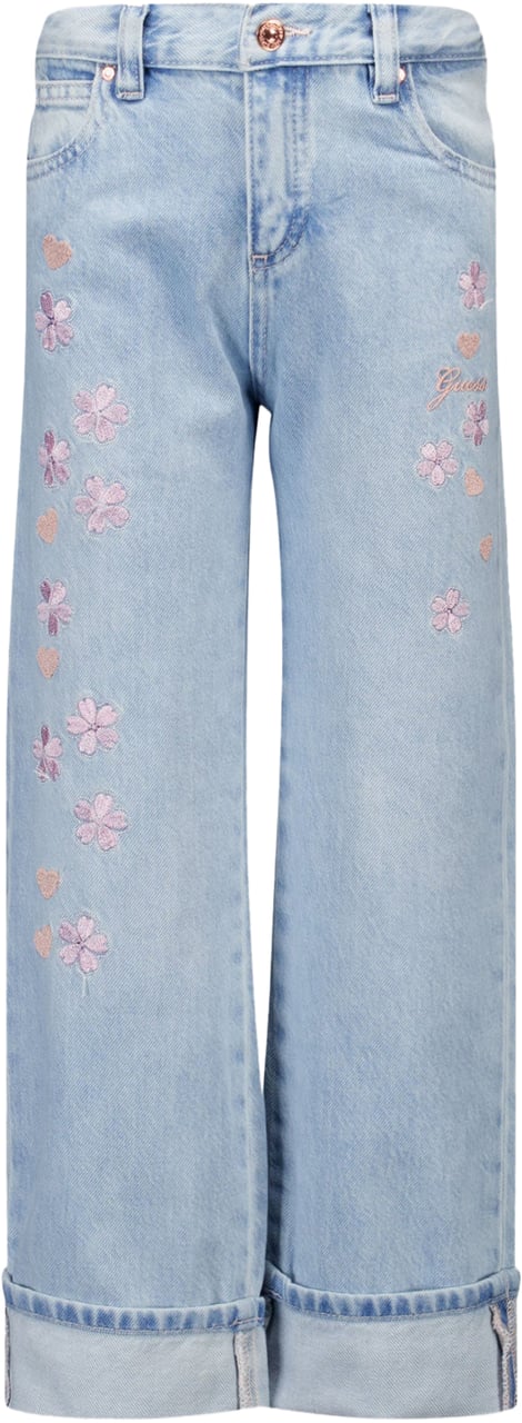 Guess Guess Kinder Meisjes Jeans In Licht Blauw Blauw