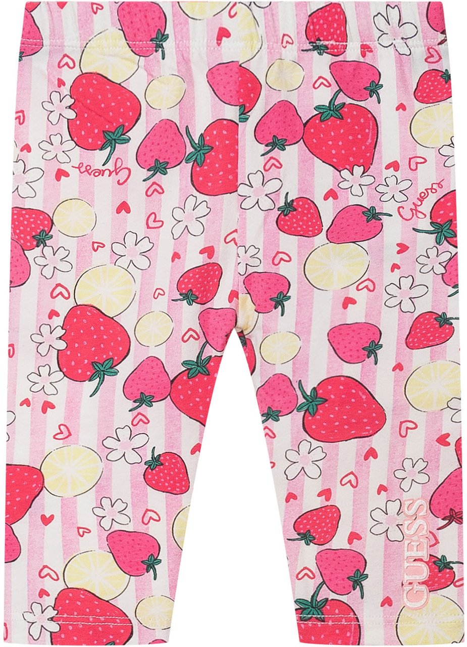 Guess Leggings Capri con Stampa Frutta Roze