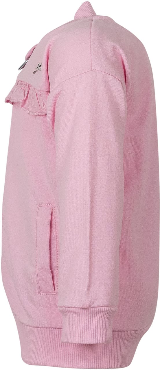 Guess Felpa con Zip e Balza Frontale Roze