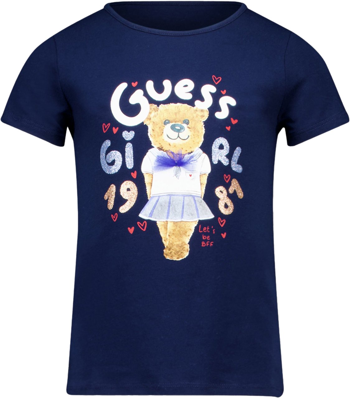 Guess Guess Kinder Meisjes T-Shirt In Navy Blauw