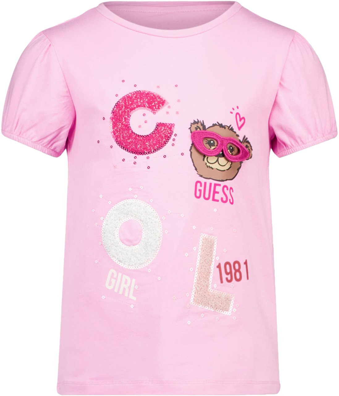 Guess Guess Kinder Meisjes T-Shirt In Roze Roze