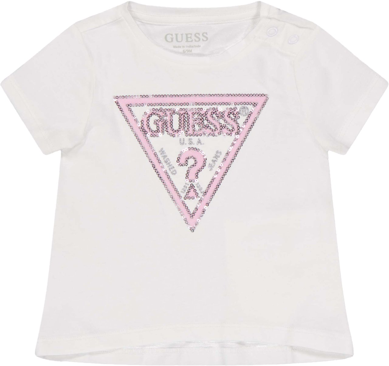 Guess Guess Baby Meisjes T-Shirt In Wit Wit