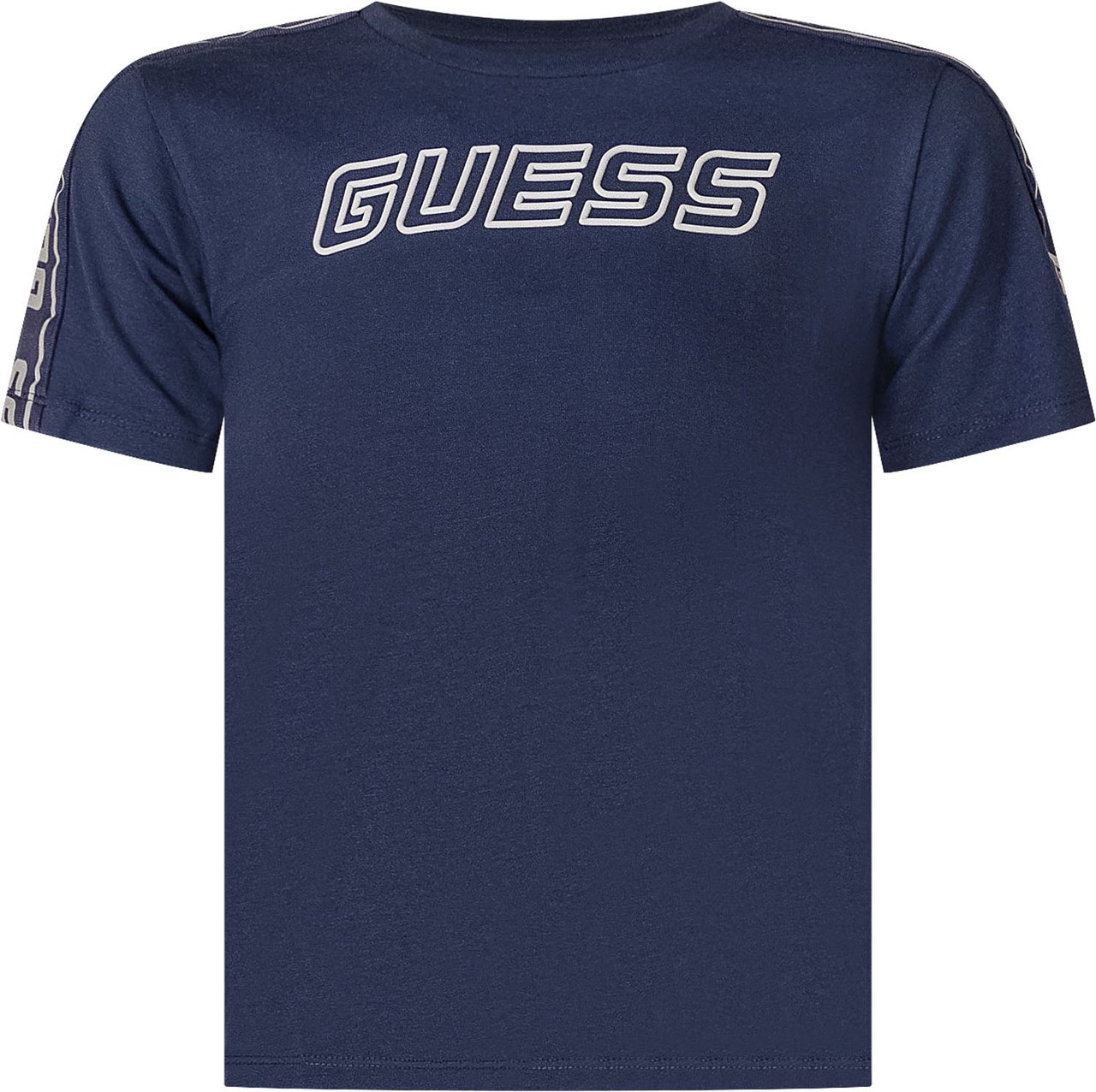 Guess T-shirt con Logo Frontale Navy