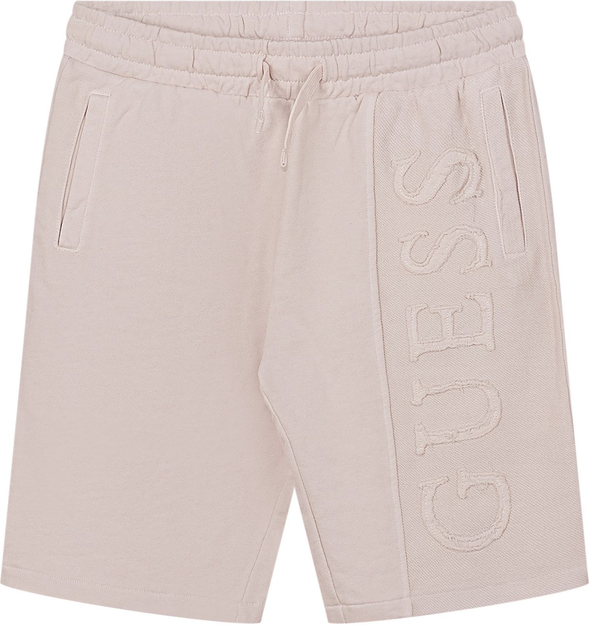 Guess Shorts con Coulisse e Logo in Rilievo Wit