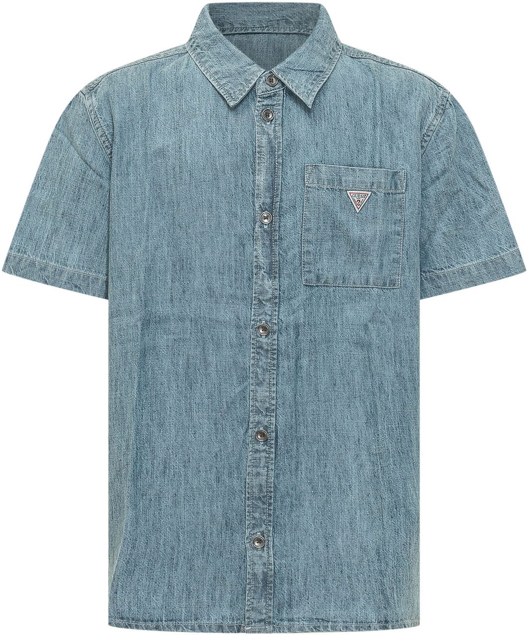 Guess OVER FLAX SHIRT Blauw