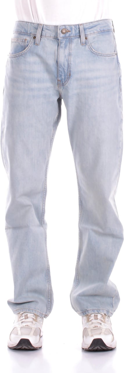 Guess Trousers Denim Washed Blauw