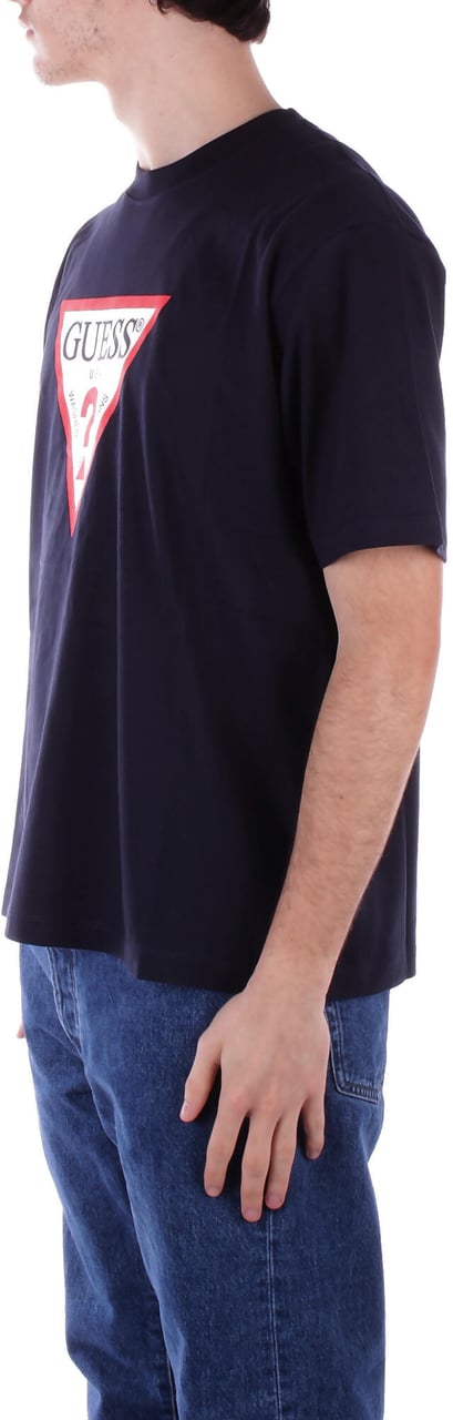 Guess T-Shirts And Polos Blue Blauw