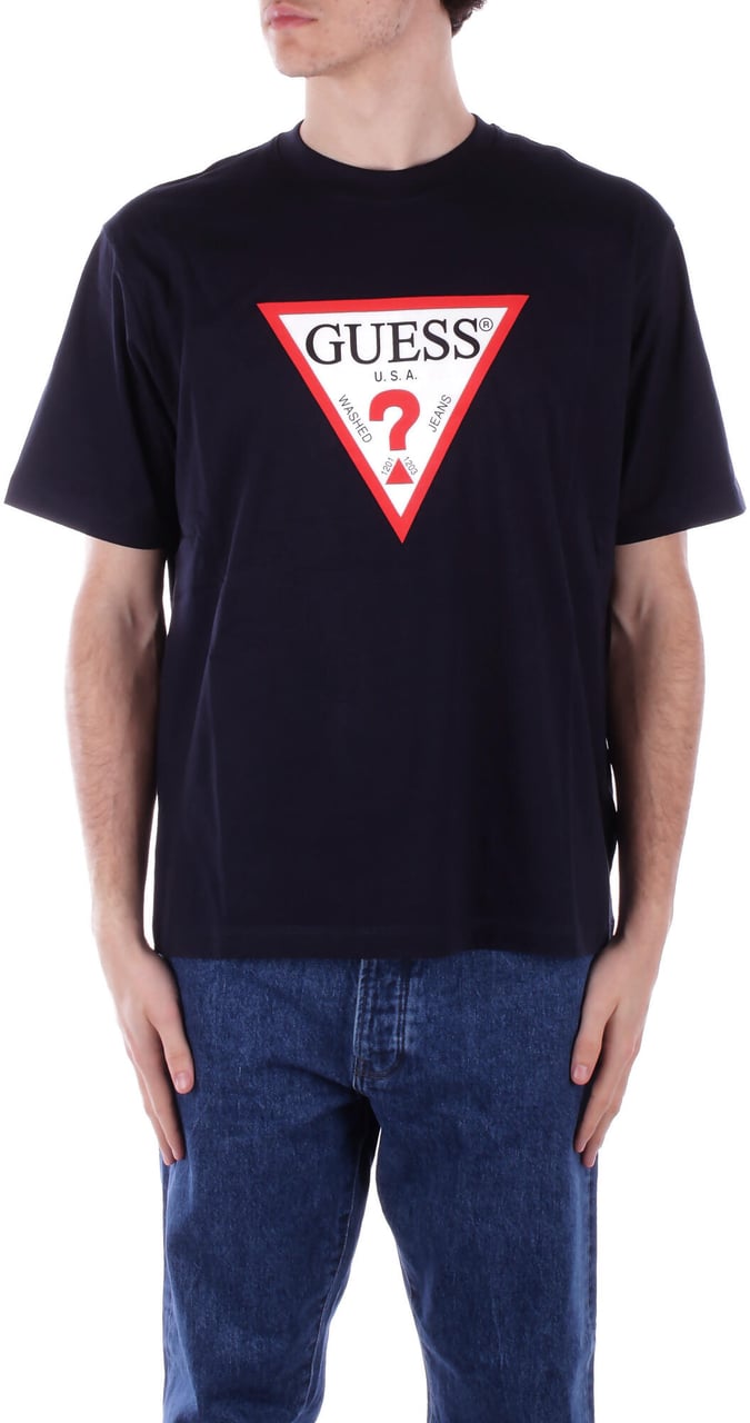 Guess T-Shirts And Polos Blue Blauw