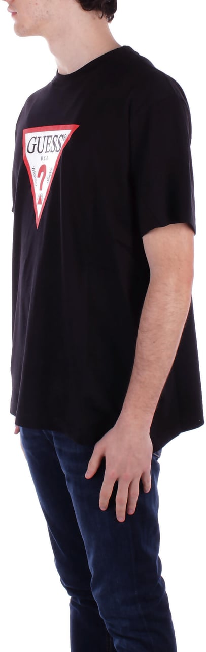 Guess T-Shirts And Polos Black Zwart