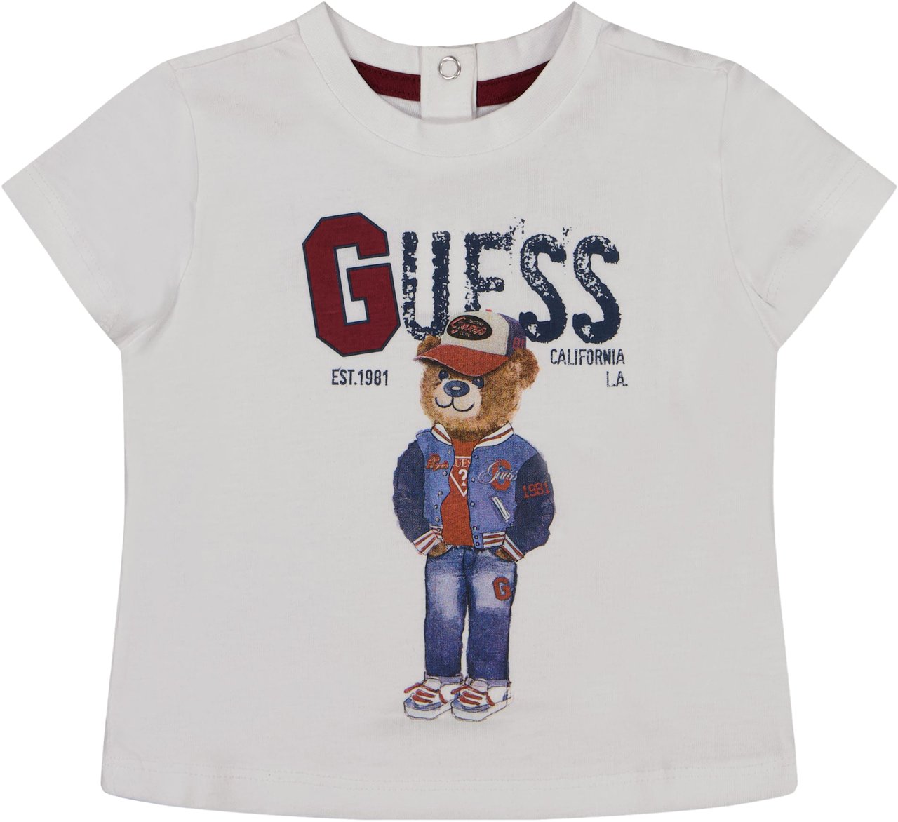 Guess Guess Baby Jongens T-Shirt In Wit Wit