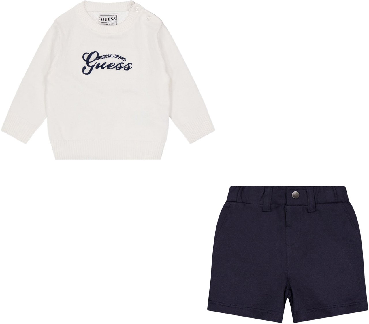 Guess Guess Baby Jongens Trui In Off White Wit