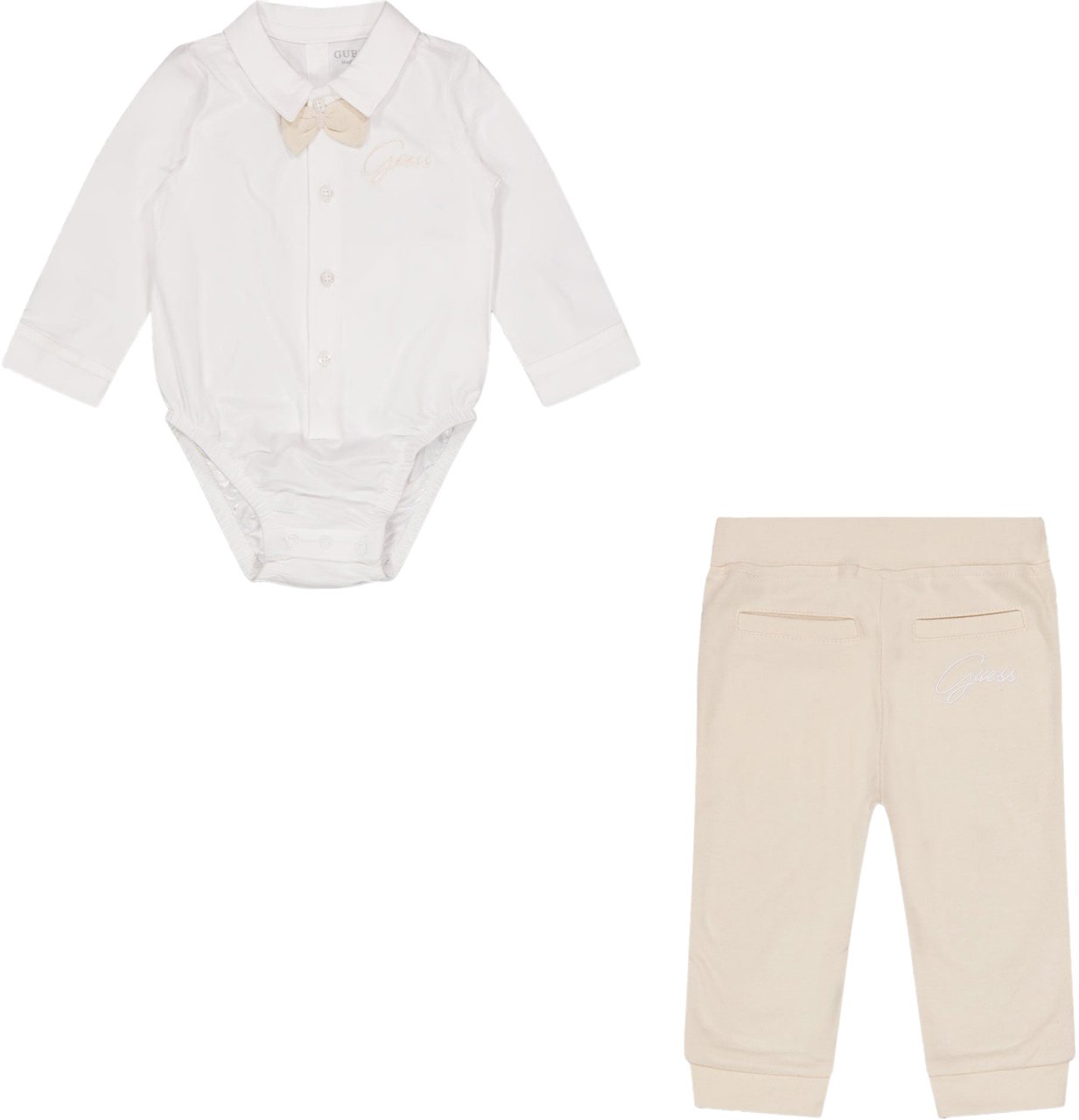 Guess Guess Baby Jongens Setje In Wit Wit