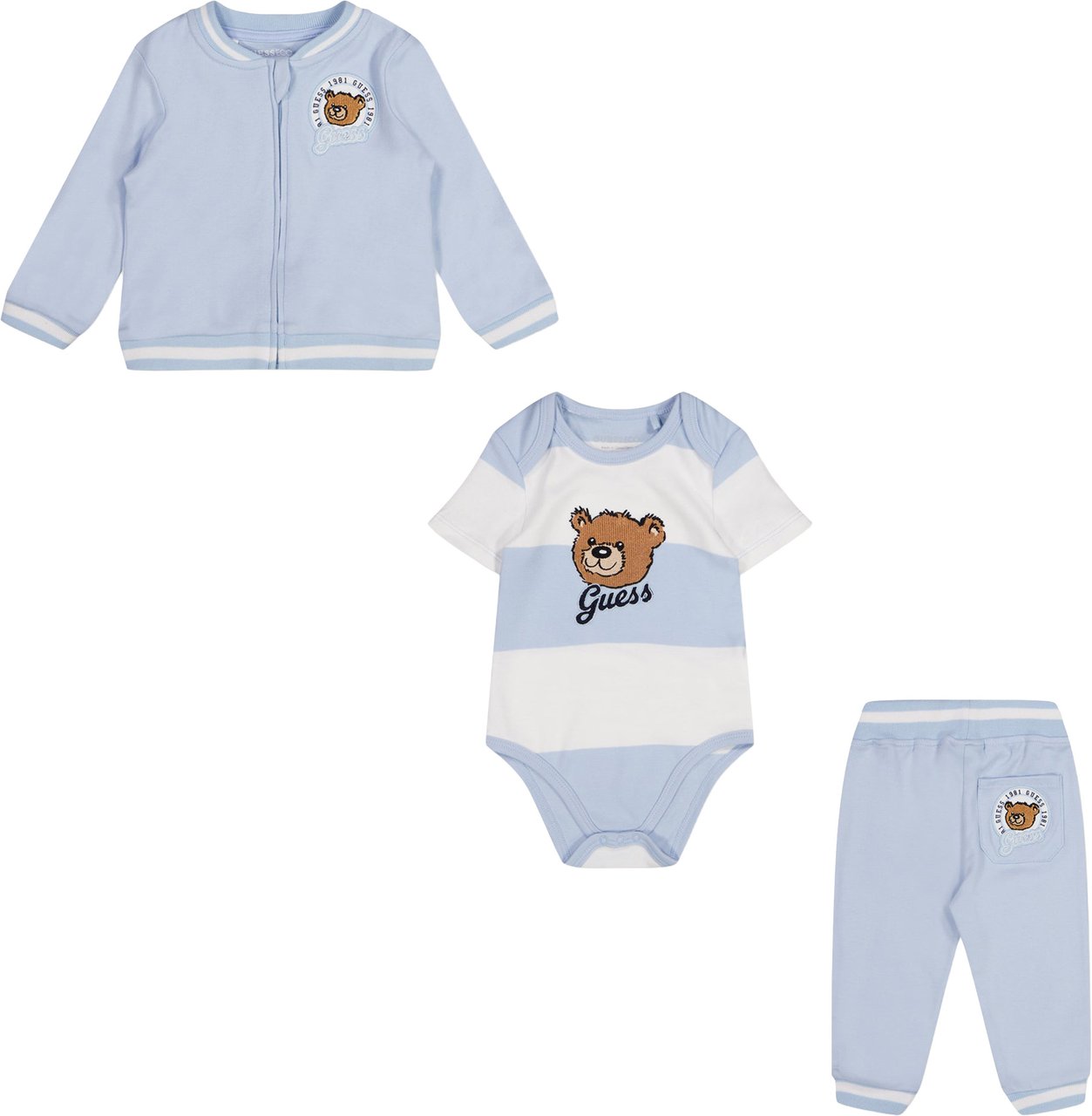 Guess Baby Jongens Joggingpak In Licht Blauw Blauw