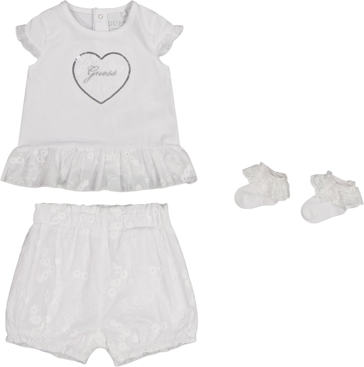 Guess Guess Baby Meisjes Setje In Wit Wit