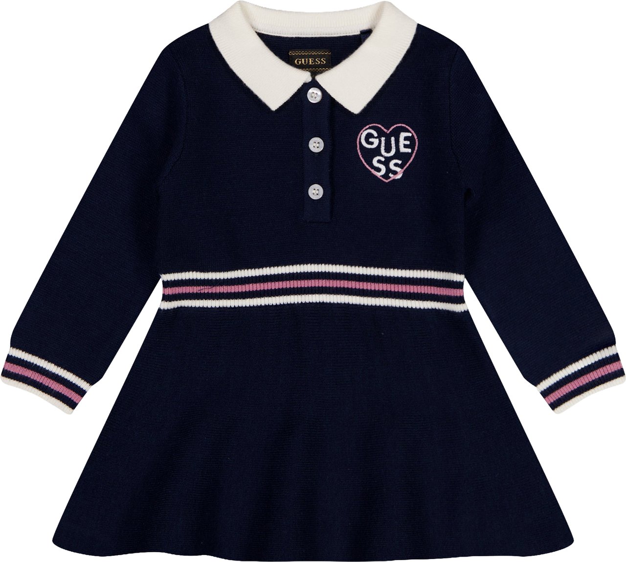 Guess Baby Meisjes Jurk In Navy Blauw