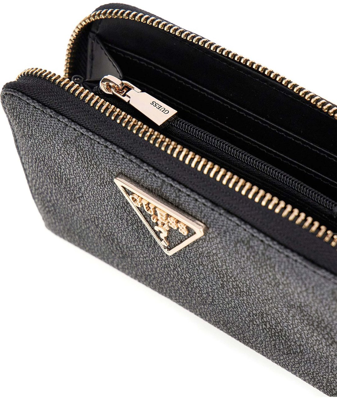 Guess Laurel Medium Zip Portemonnee Grijs