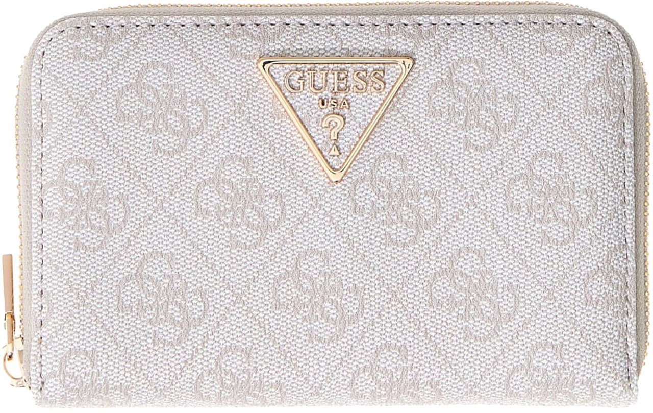 Guess Laurel Medium Zip Portemonnee Beige