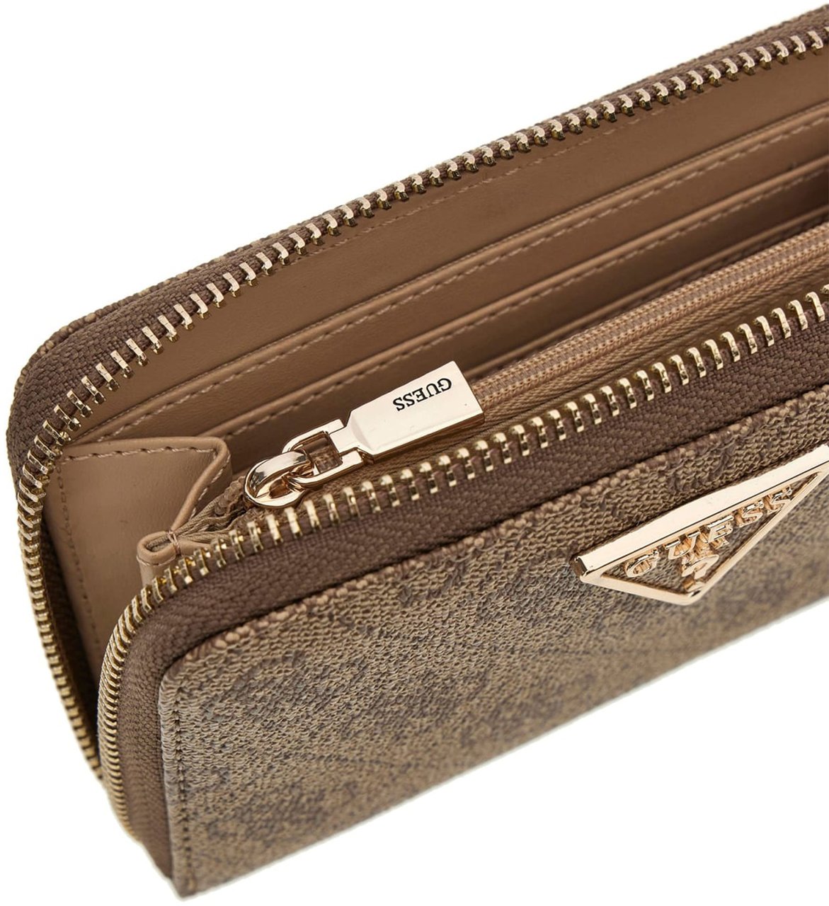 Guess Laurel Medium Zip Portemonnee Wit