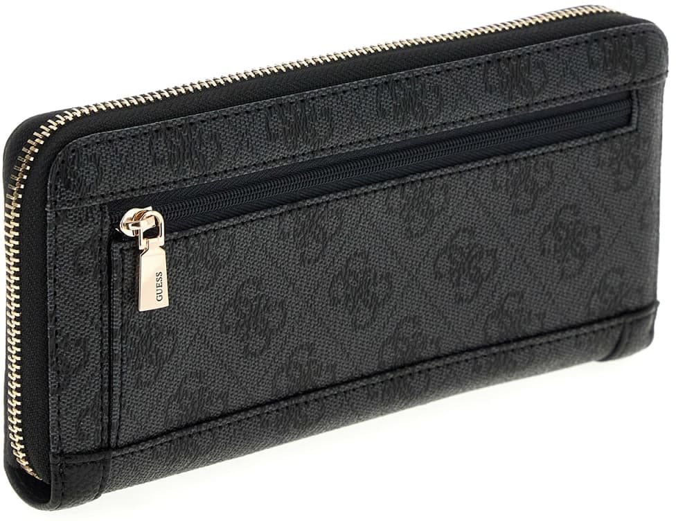 Guess Lindsey Slg Large Zip Around Portemonnee Zwart