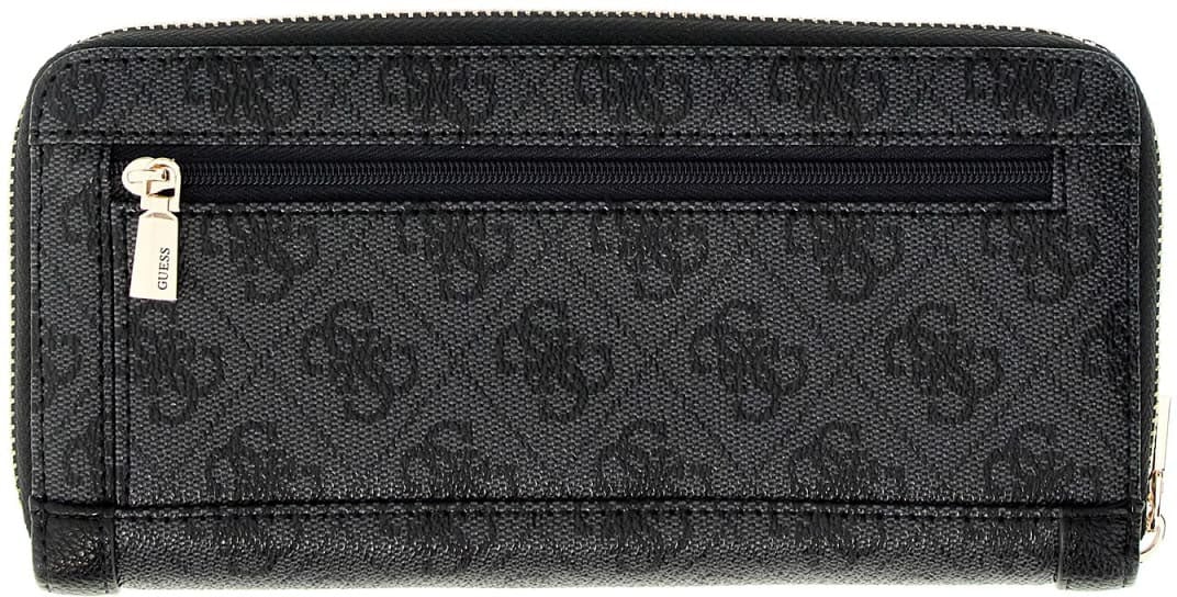 Guess Lindsey Slg Large Zip Around Portemonnee Zwart