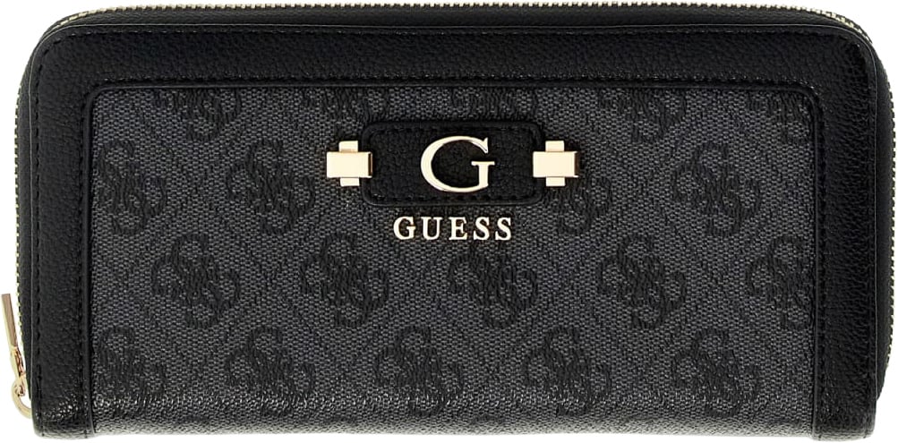 Guess Lindsey Slg Large Zip Around Portemonnee Zwart