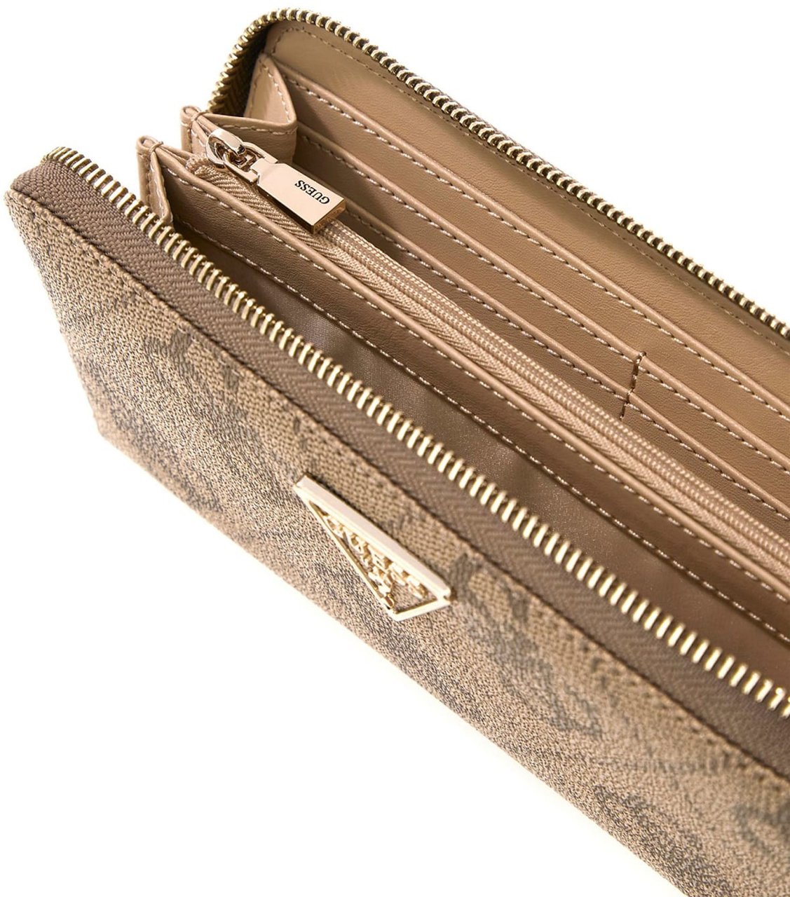 Guess Laurel Large Zip Portemonnee Wit