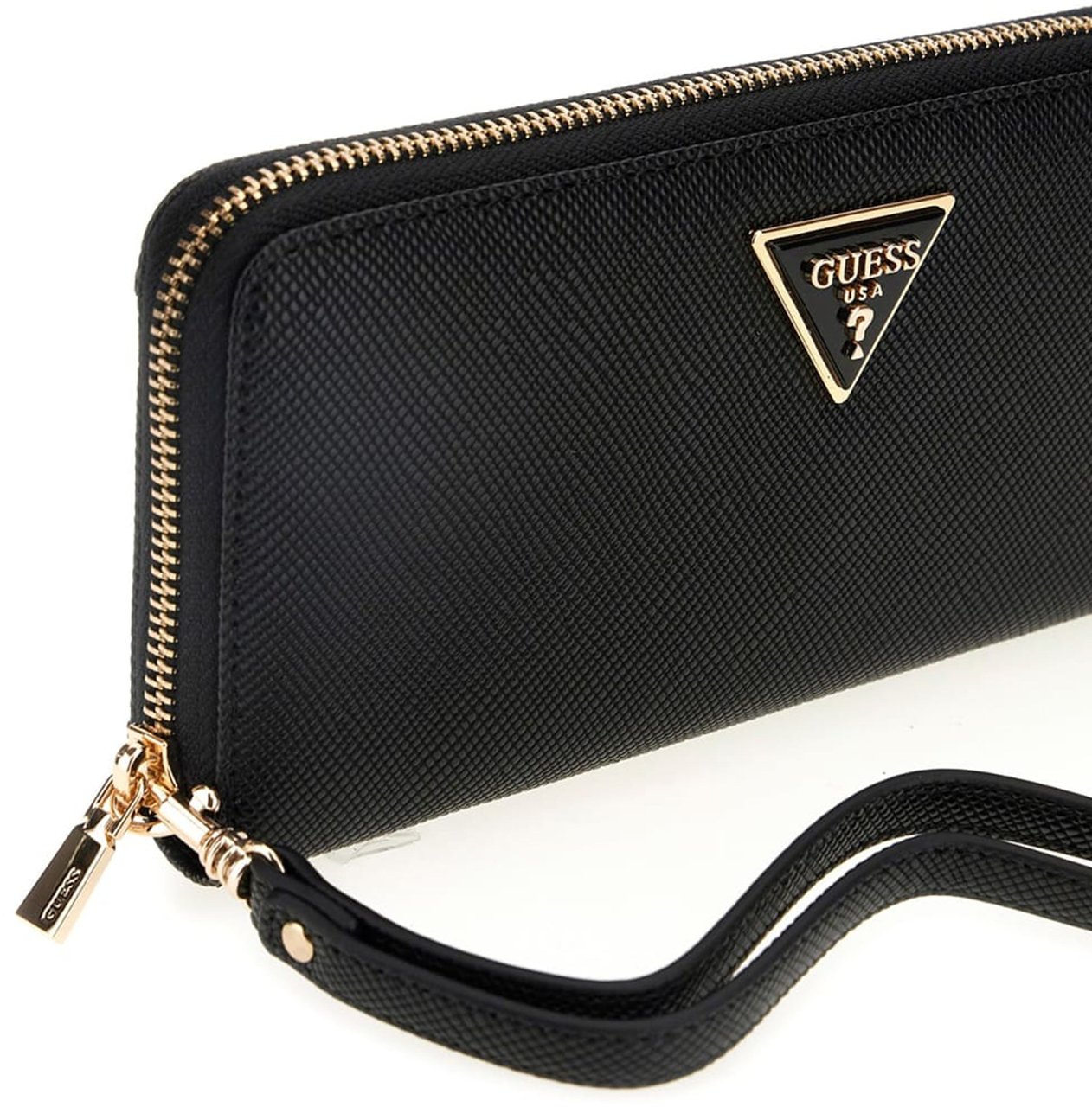 Guess Laurel Large Zip Portemonnee Zwart