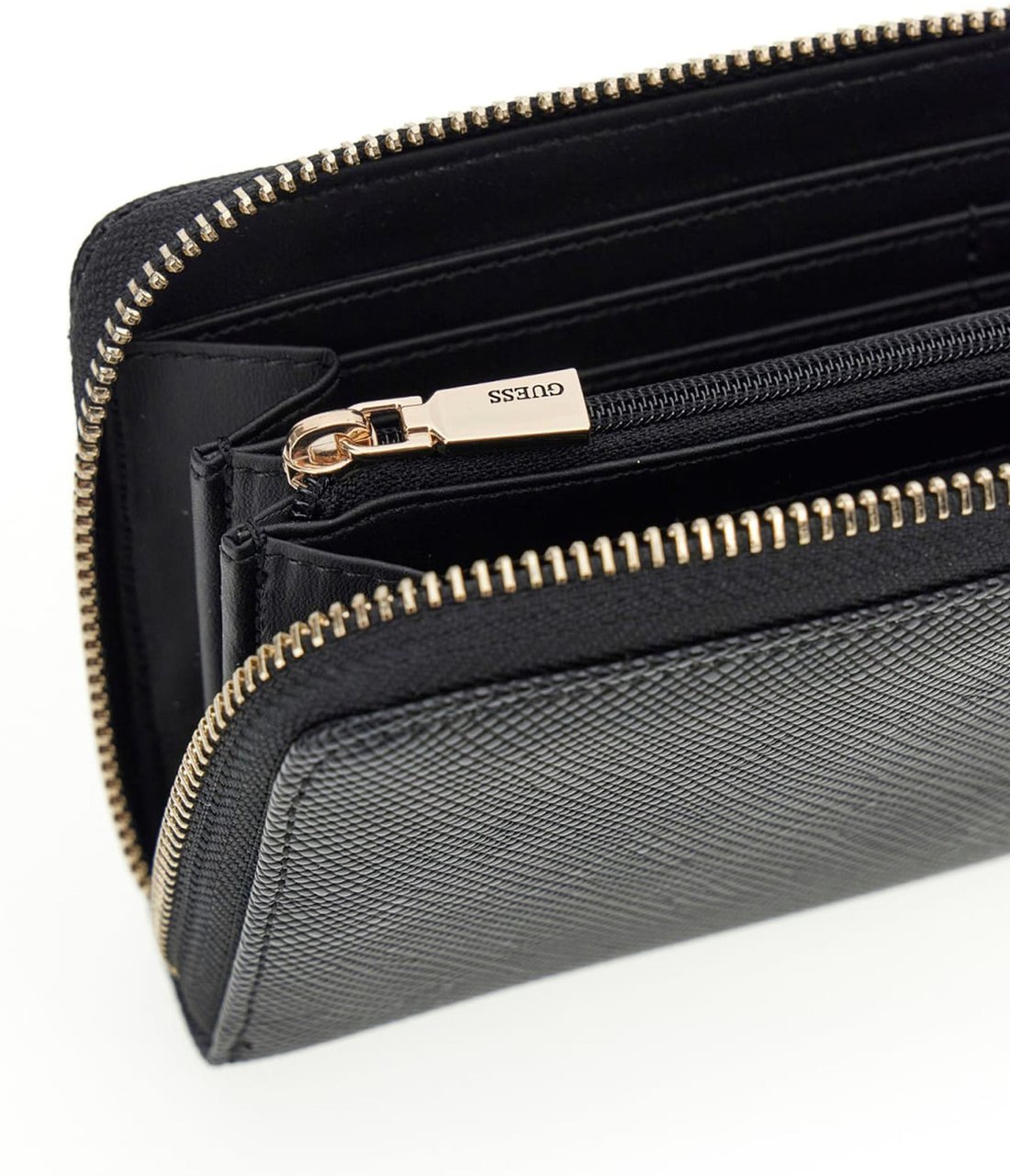 Guess Laurel Large Zip Portemonnee Zwart