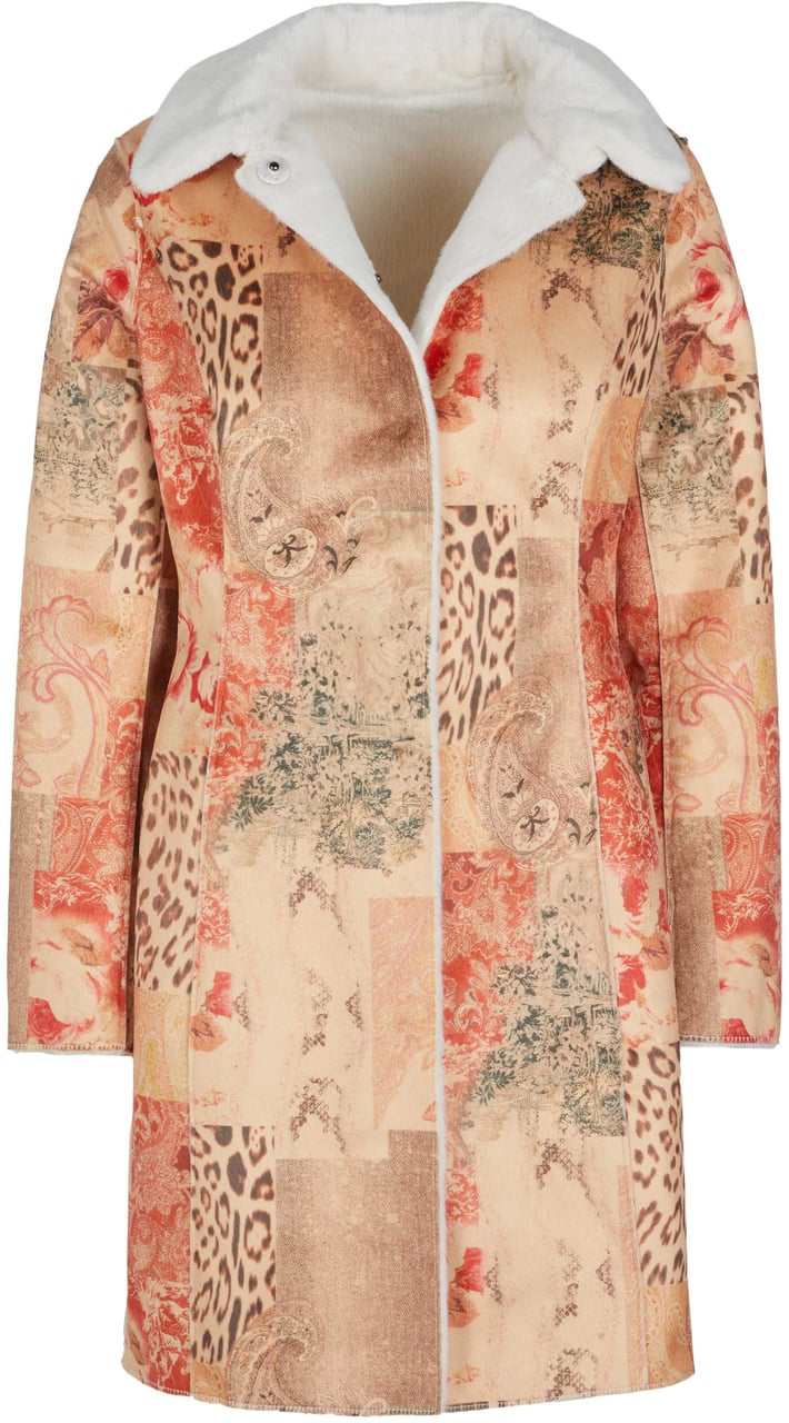 GUESS Wendemantel REVIVAL PATCHWORK orange/ creme Oranje