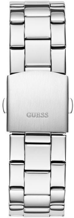 Guess Guess Horloge GW0804G2 Staal Quartz met Zwarte Wijzerplaat Zilver