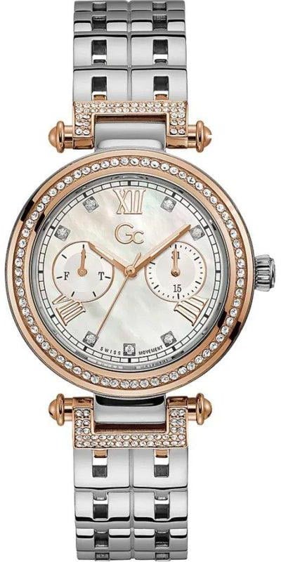 Guess Gc: Guess Collection PrimeChic Swarovski Swiss Made 36mm Wit