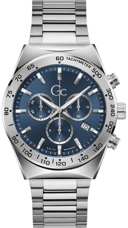 Guess Gc: Guess Collection Clubhouse Herenhorloge Z17002G7MF 41 mm Zilver