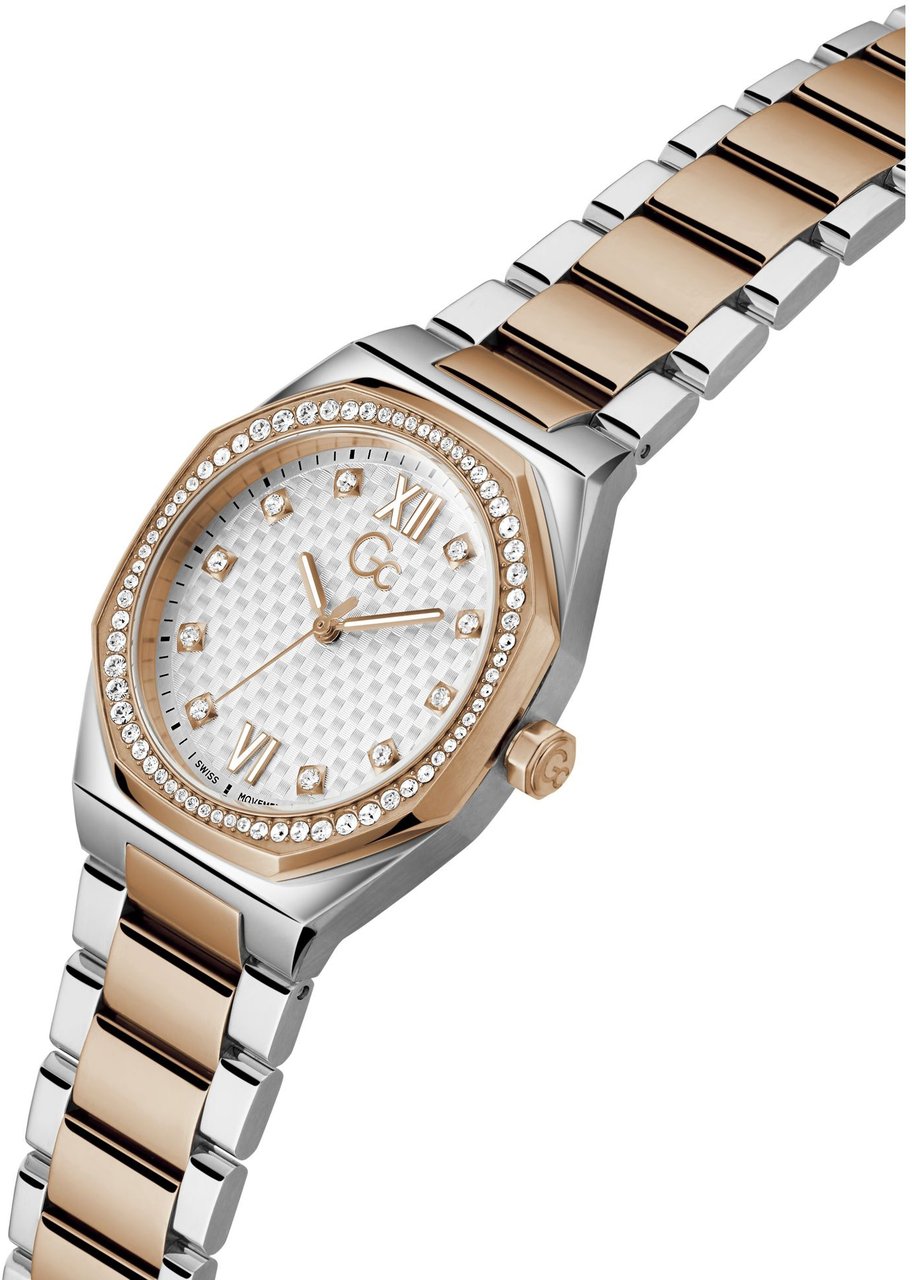 Guess Gc Z25001L1MF Coussin Sleek Lady dameshorloge Wit