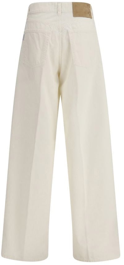Haikure White Cotton Straight-Leg Jeans Wit
