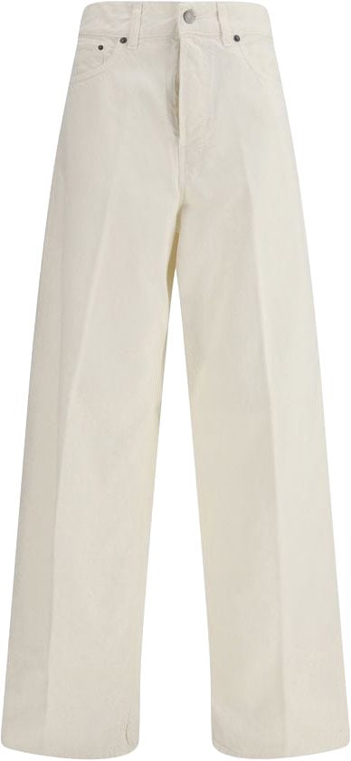 Haikure White Cotton Straight-Leg Jeans Wit
