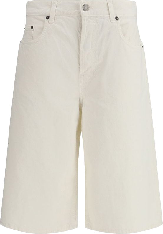 Haikure White Cotton Bermuda Shorts Wit