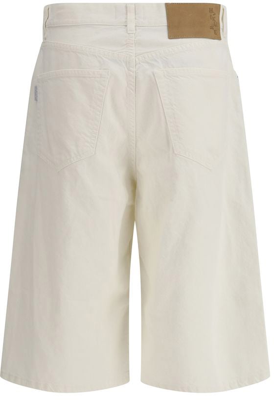 Haikure White Cotton Bermuda Shorts Wit