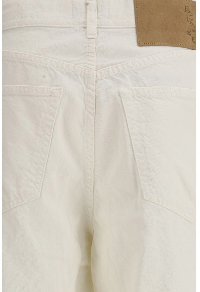 Haikure White Cotton Bermuda Shorts Wit